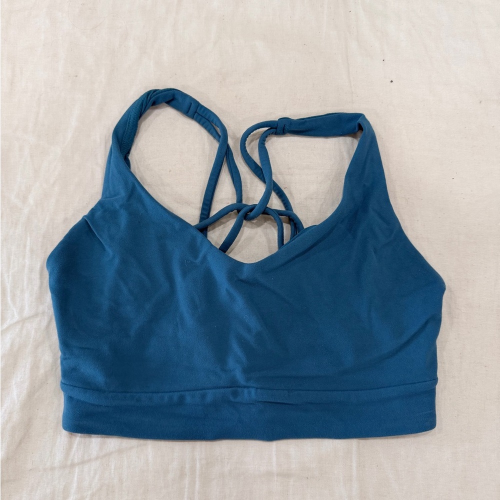 Athleta Teal Strappy Sports Bra